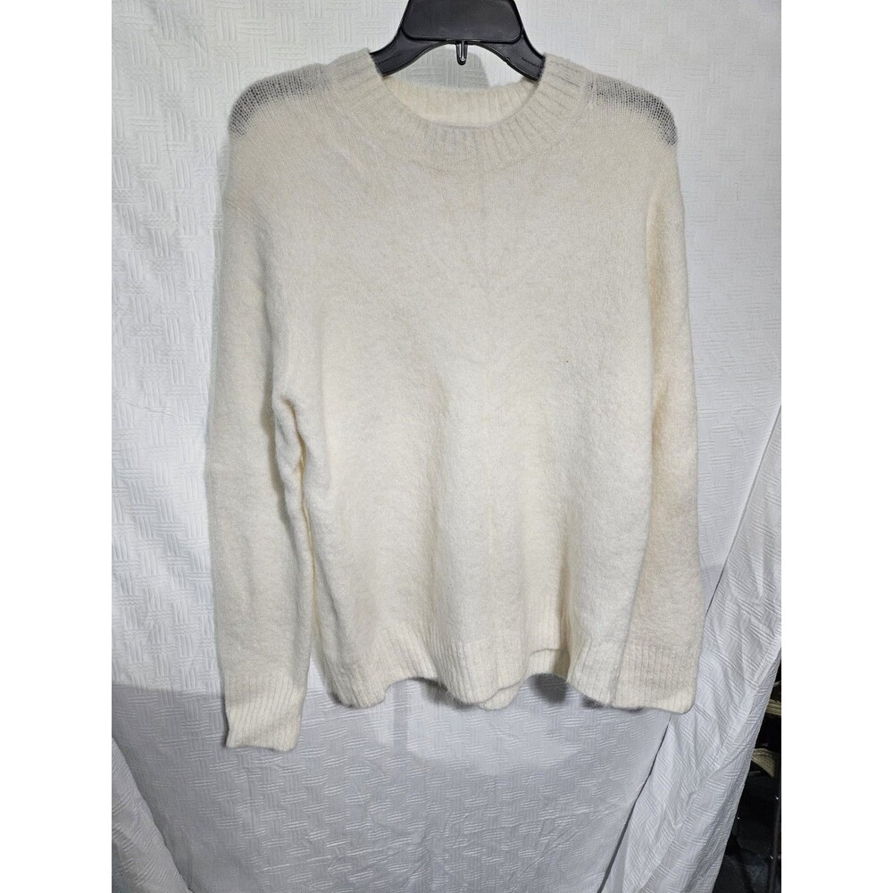 Vince Wool Alpaca Blend Sweater Sz M White
